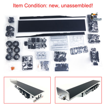 US STOCK TOUCAN RC Chassis Flatbed Semi Trailer for DIY TAMIYA Model 1/14 Tractor Truck