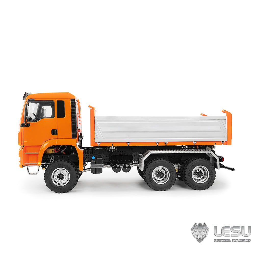 LESU TGS 1/14 RC Hydraulic Dump Truck 6x6 Metal Remote Control Dumper Car Model