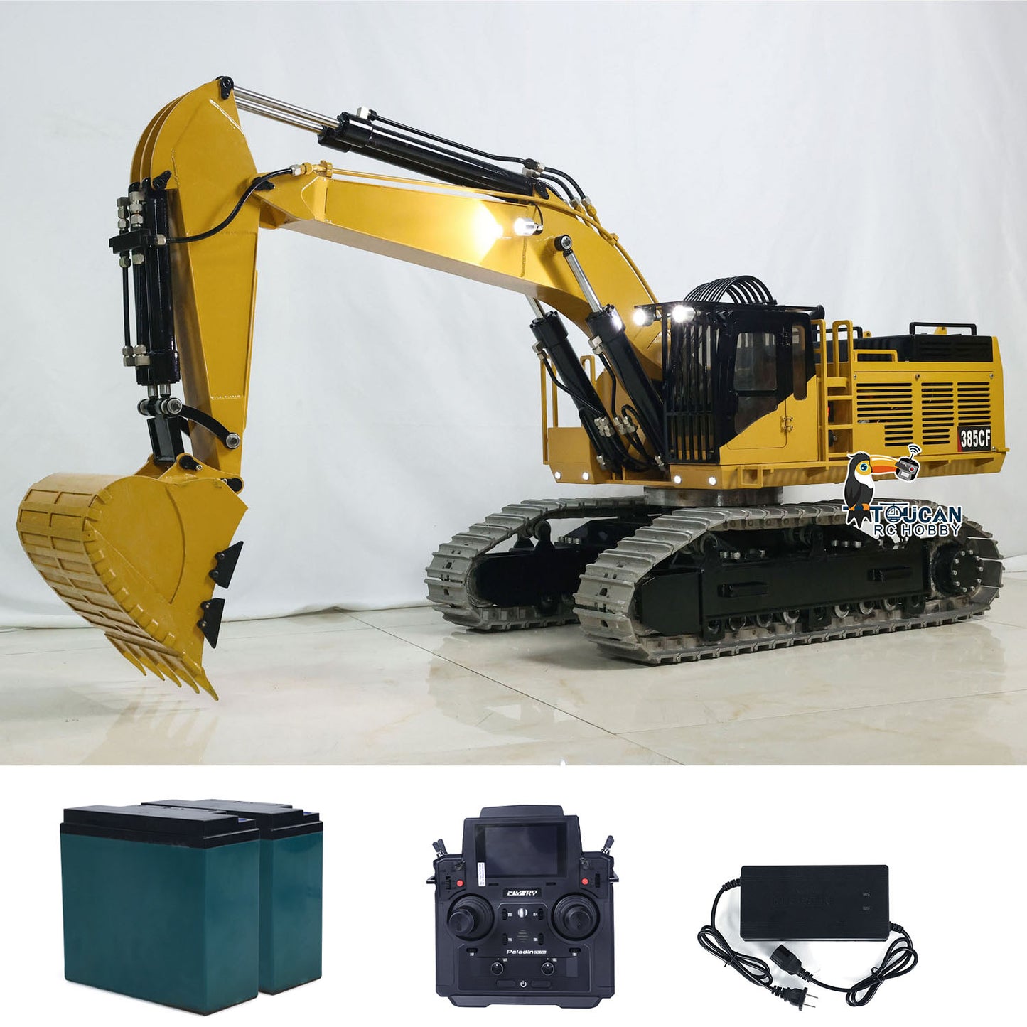 1/8 Giant RC Hydraulic Excavator 385CF Heavy Duty PL18EV Lite Remote Controller