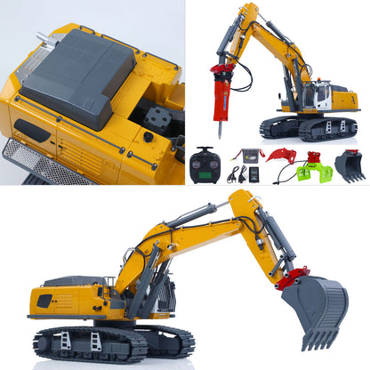 US STOCK KABOLITE 1/18 K962 100S Remote Control Hydraulic Excavator RC Digger Electric Claw Ripper Hammer Construction Car Machine Toys