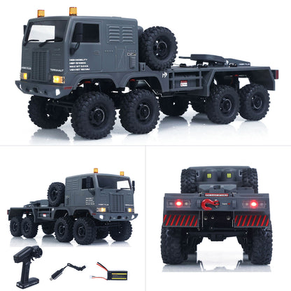 Fast Shipping RTR 1/18 Radio Control Military Truck 8*8 RC Off Road Vehicle 280 Brushed Motor Fifth Wheel Winch Metal Hook All Wheel Steering