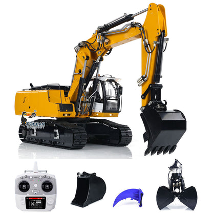 MTM 1/14 946-3 RC 3 Arme lackiert montiert Metall Hydraulische ARTR Raupenbagger Bagger mit Aufreißer Greifer Zweischalengreifer