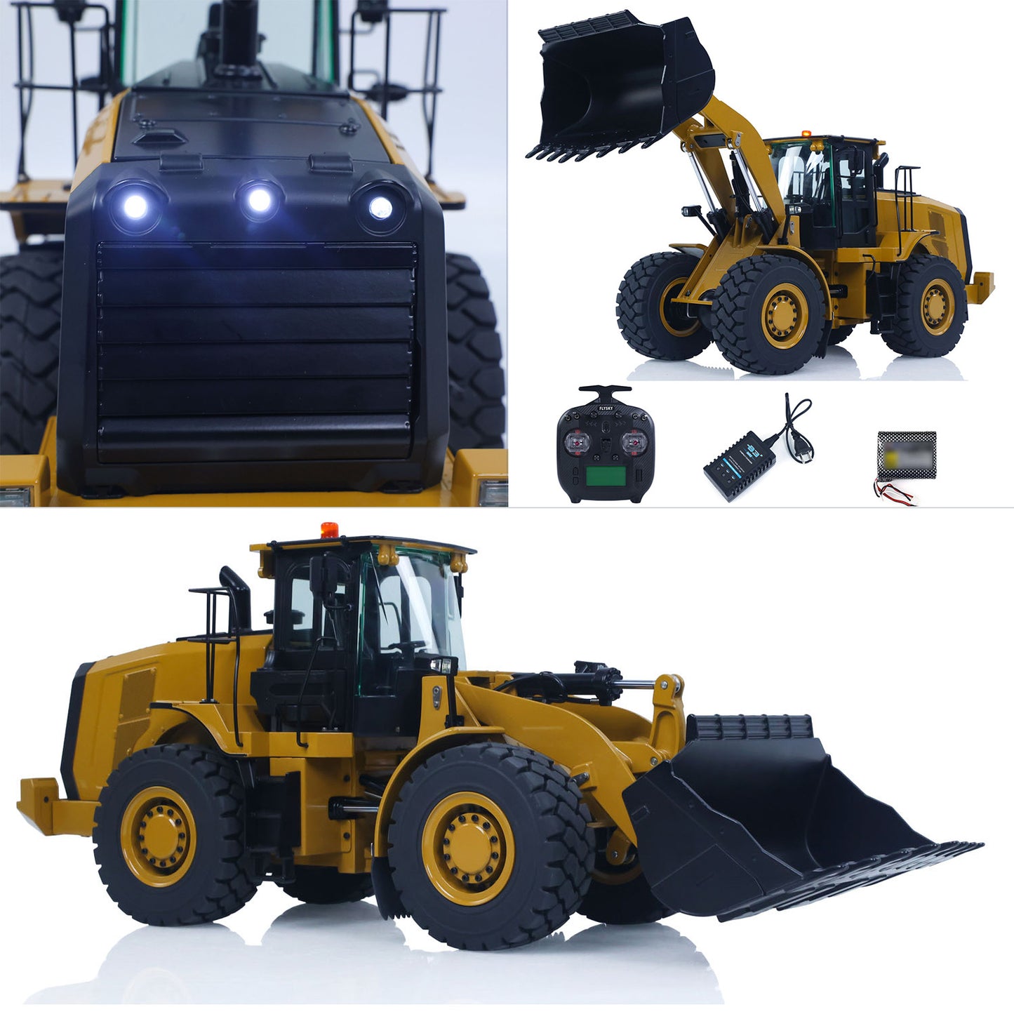 Fast Shipping HUINA K966 KABOLITE 2.4G 1/16 Hydraulic RC Loader Car Model 7500mAh Battery