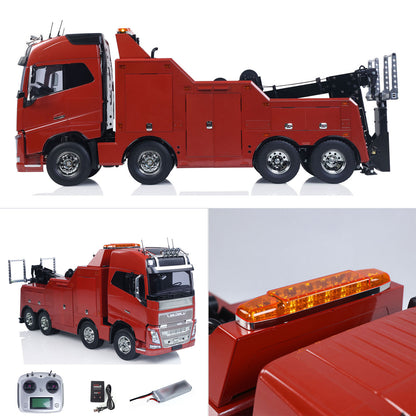 Customized DIY TAMIYA 56362 1/14 8x4 RC Wrecker Tow Truck Rescue Car FH16 RTR Electric Recovery Vehicles I6S Radio Battery Sound Light System