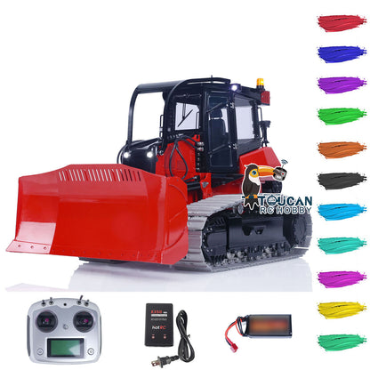 1/14 Hydraulic RC Bulldozer LESU Aoue 850K Metal I6S Remote Control Dozers Model