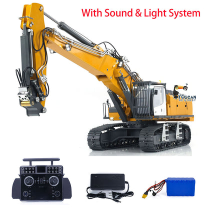 CUT 1/14 K970-301S 3 Arme, lackiert, montiert, RTR, hydraulischer RC-Bagger mit Tamden XE-Sender