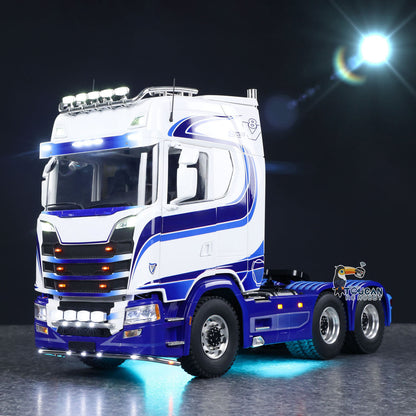 TOUCAN 770S 1/14 Remote Control Tractor Truck 2Speed RTR Model 6x6 Metal Chassis Axle Lock RC Lorry Car Flysky ST8 Radio Smoke