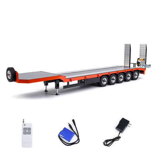 1:14 Metal 5 Axles Trailer for RC Tractor Trucks