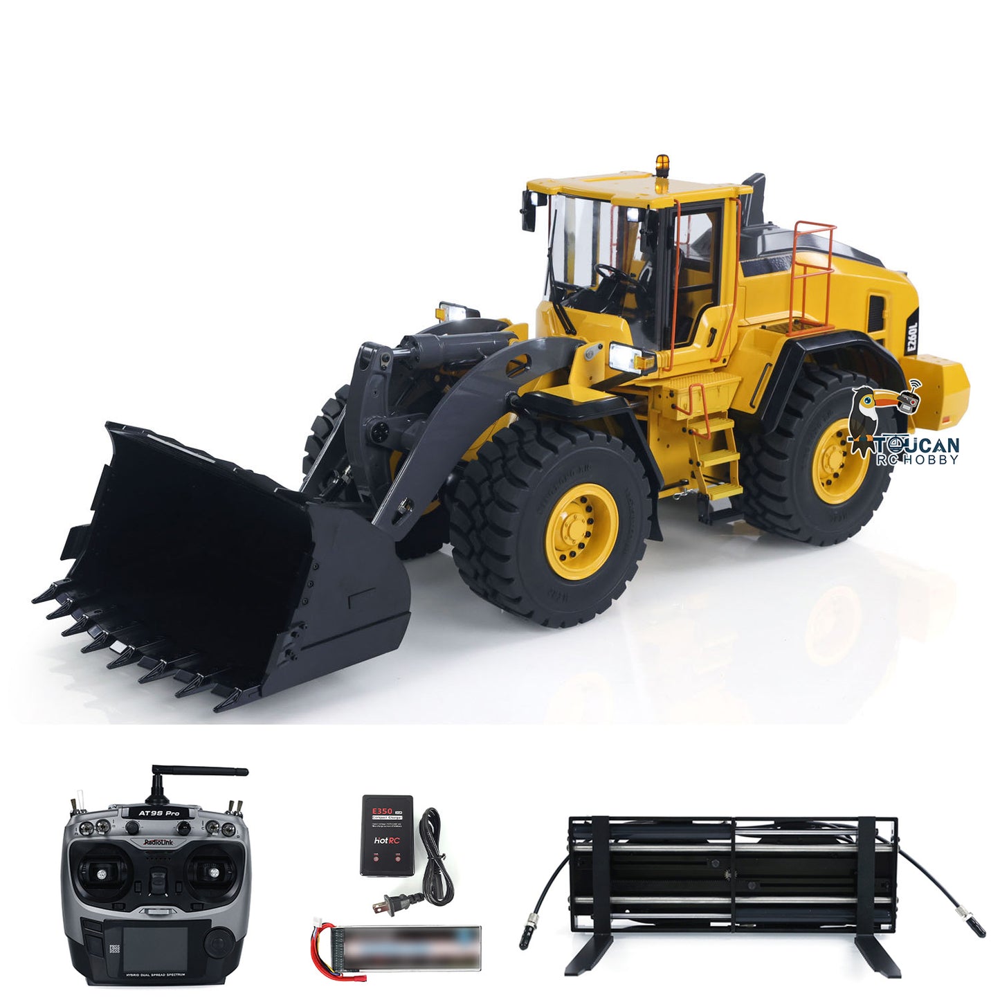 US STOCK Metal 1/14 Hydraulic RC Loader E260L RTR Radio Control Heavy Machine Car Battery