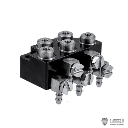 LESU Metal Hydraulic Nozzle Unit of Quick Coupler 1/14 RC Excavator Aoue LR960