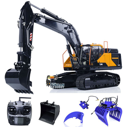 MTM 1/14 EC380 RC 2 Arms Metal Hydraulic PNP Tracked Excavator Digger With Ripper Grab