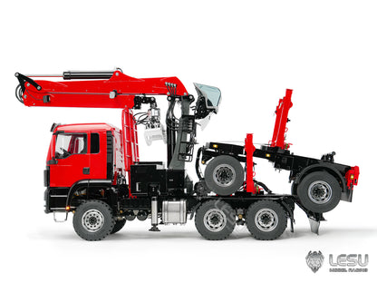 Deposit New Product Pre-order LESU 1/14 Metal RC Logging Truck Hydraulic Crane Tractor Lorry