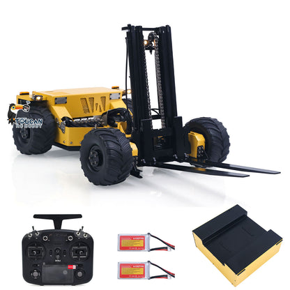 Super Frog Metal 1/14 Hydraulic Remote Control Foldable Forklift BM214 5 Valves Lights Sounds Frsky Radio Battery Storage Box
