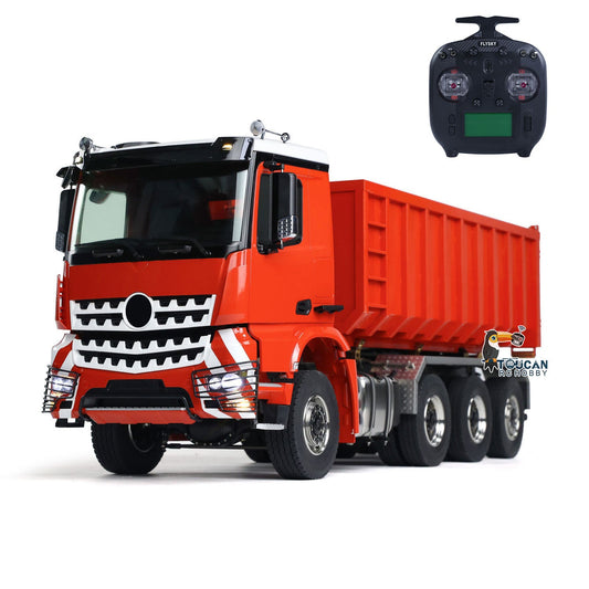 Dumper hydraulique RC en métal 1/14 8x8 Roll Off Dump Truck 3363 Essieu arrière directeur