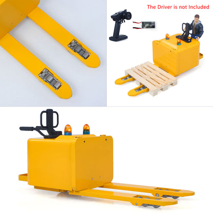 US Stock 1/14 Electric Remote Control Reach Forklift Hobbywing ESC Servo Motor Ready to Run Warehouse RC Model Collection Warning Light