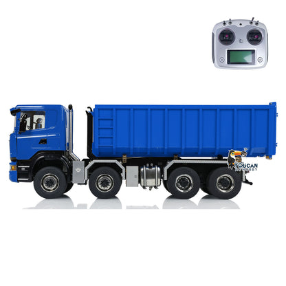 1:14 8x8 RC Hydraulic Dumper Metal Roll-on Full Truck With Trash High Bucket