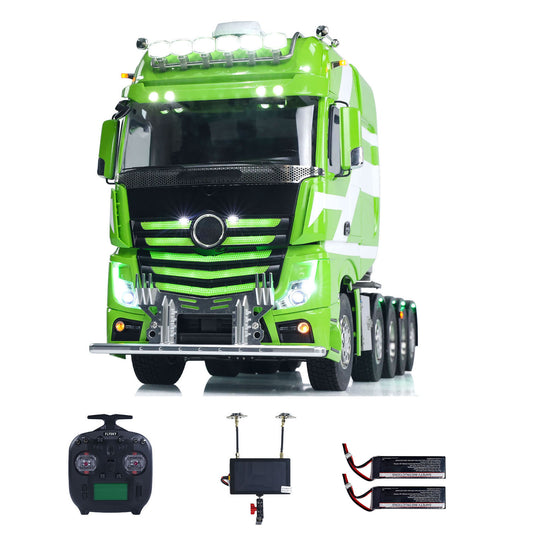 Unitru-01 3363 1/14 RC Tractor Truck Remote Control Lorry Car 10*10 Metal Chassis Smoke ST8 Radio Differential Lock RTR Light Multimedia Display Screen