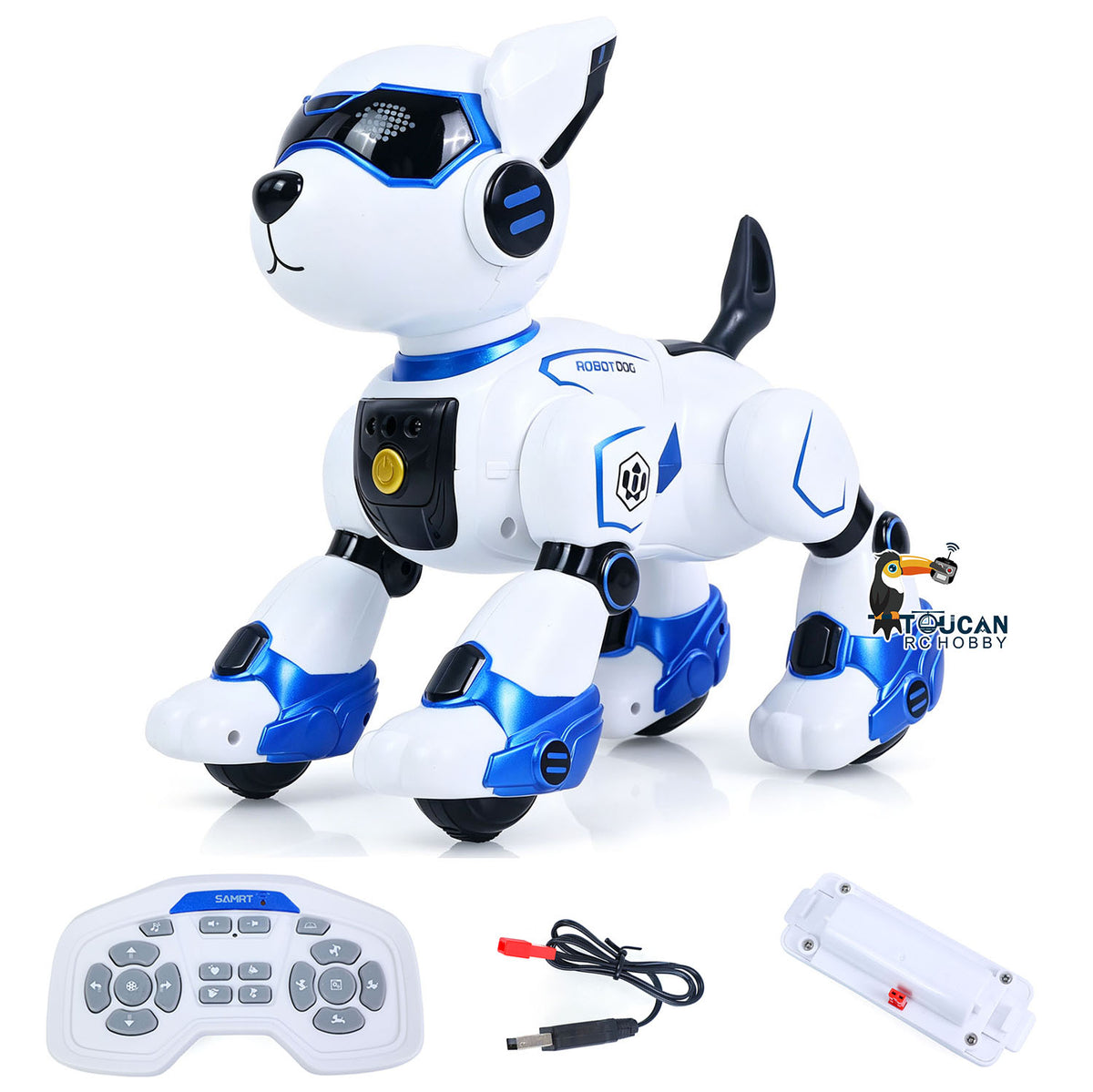 JJRC Interactive RC Robot Dog R27 with Voice Commands Remote Control Gesture Sensor Touch Function Multiple Actions Music Dance