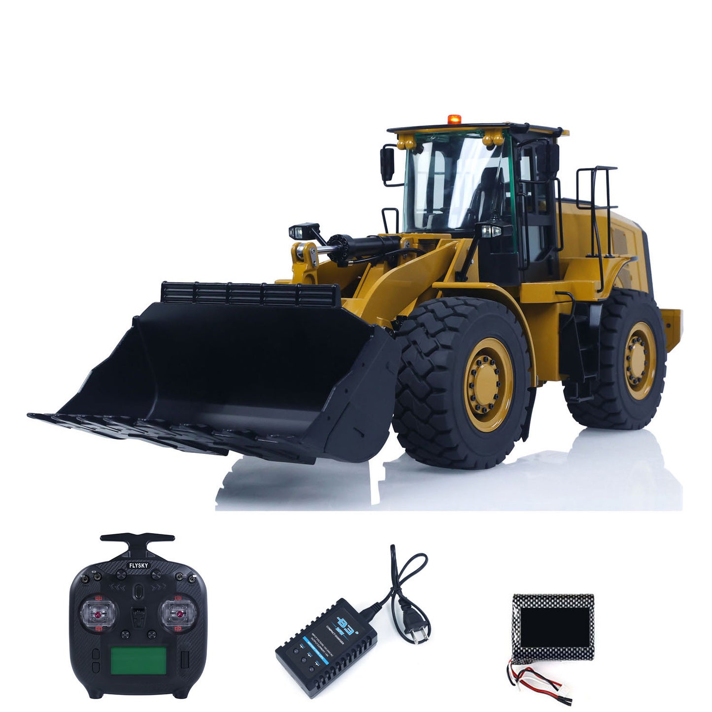 US STOCK HUINA K966 KABOLITE 2.4G 1/16 Hydraulic RC Loader Car Model 7500mAh Battery