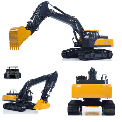 Metal 1/14 Super Frog Remote Control Hydraulic Excavator E400 Pro 9CH Valves RC Digger Stainless Steel Arm Frsky XE Radio