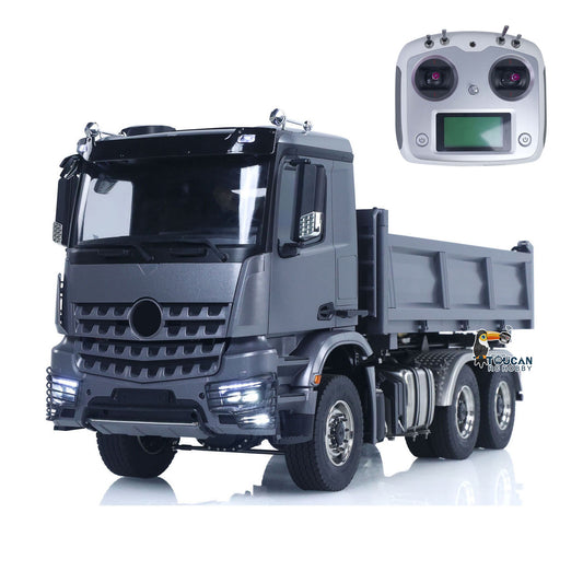 1/14 6x6 Hydraulic RC Dump Truck Metal Tipper Car FlySky I6S