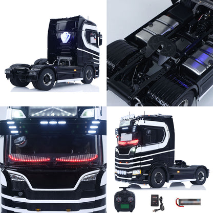 Unitru 05 770S 1/14 RC Tractor Truck 4x4 Metal Chassis RTR 3Speed Gearbox Remote Control Lorry Car Smoke Light Sound ST8 Battery