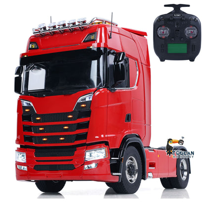 Metal Chassis Fifth Wheel 4X4 1/14 3Speed Radio Control Tractor Truck 770S Axle Locks Brushed ESC Motor Light System No Battery
