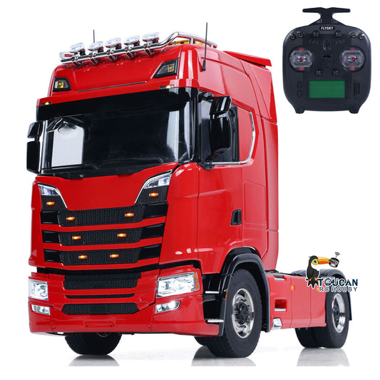 Metal Chassis Fifth Wheel 4X4 1/14 3Speed Radio Control Tractor Truck 770S Axle Locks Brushed ESC Motor Light System No Battery