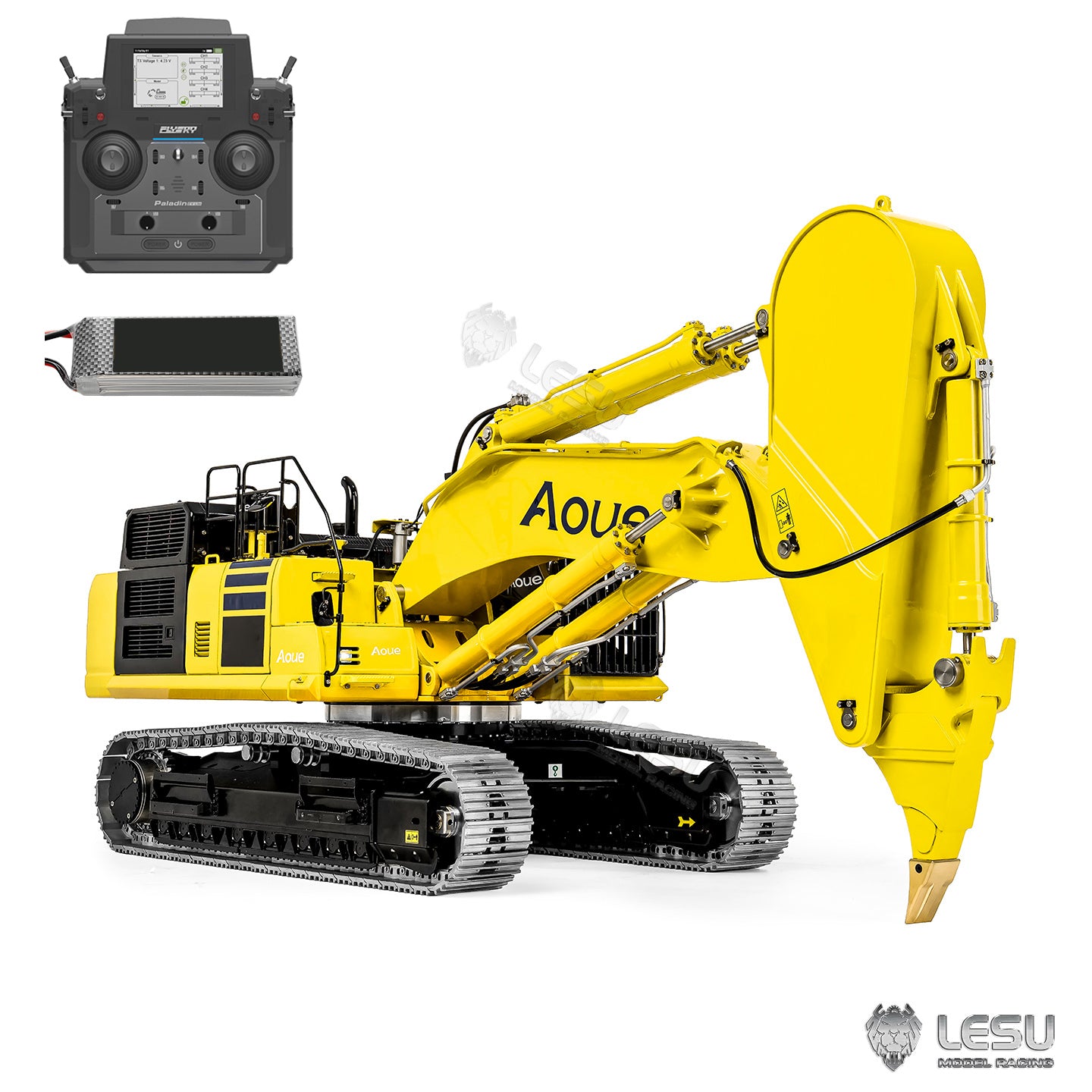 1/14 LESU RC Metal Excavator Model PC500 Radio Control Hydraulic Crawler Digger Machine with Rock Arm LED Lighting System