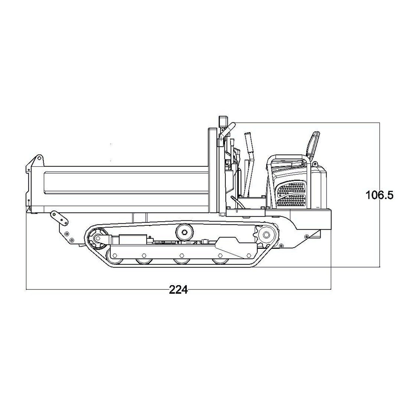 Metal 1/14 Remote Control Hydraulic Crawler Dump Truck RC Tipper Model Engineering Vehicle Light Sound Effect Flysky Radio Construction Machine