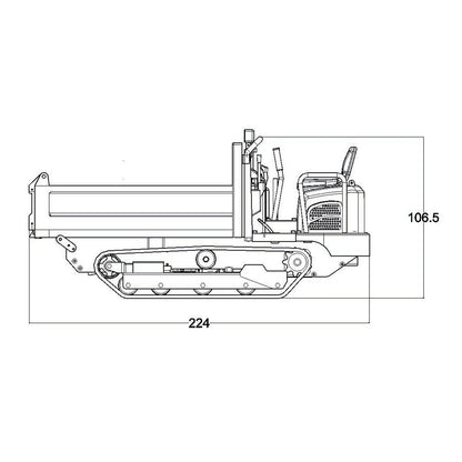 Metal 1/14 Remote Control Hydraulic Crawler Dump Truck RC Tipper Model Engineering Vehicle Light Sound Effect Flysky Radio Construction Machine