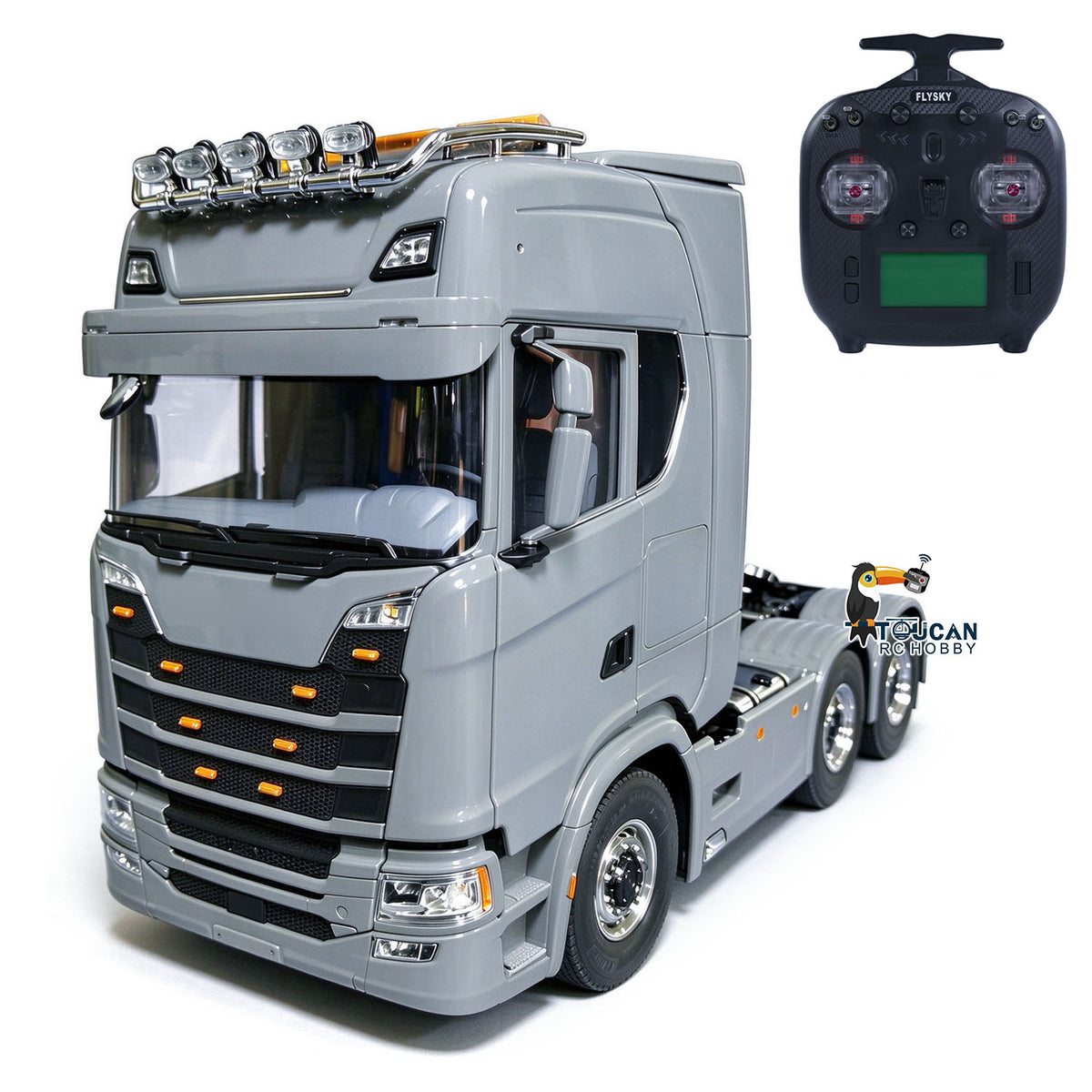770S 1/14 6X6 RC Tractor Truck Liftable Rear Axle Wheel Hub Reduction Differential Locks Hobbywing ESC Flysky ST8 Light System