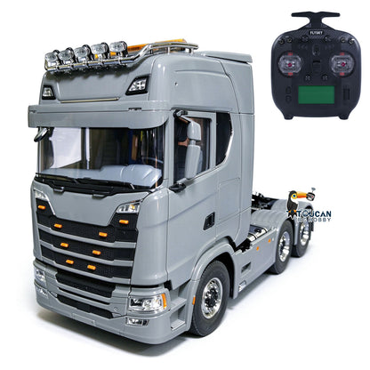 770S 1/14 6X6 RC Tractor Truck Liftable Rear Axle Wheel Hub Reduction Differential Locks Hobbywing ESC Flysky ST8 Light System