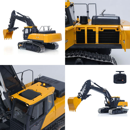 Super Frog 3 Pumps E400 Pro 6CH Valve Thumb Type 1/14 RC Hydraulic Excavator Metal Digger Frsky X14 Radio Sound