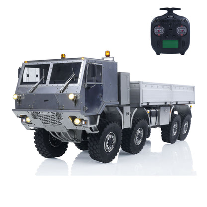 T815 3Speed 1/14 RC Off Road Military Truck Metal Body Remote Control 8*8 Transport Vehicle Flysky ST8 Radio Light Sound