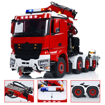 LESU 8x8 1/14 RC Hydraulic Crane Tractor Truck With Fly Jib Arm