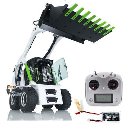 US STOCK LESU 1/14 Wheeled Skid-Steer Hydraulic RC Loader Aoue LT5H I6S Radio Controller