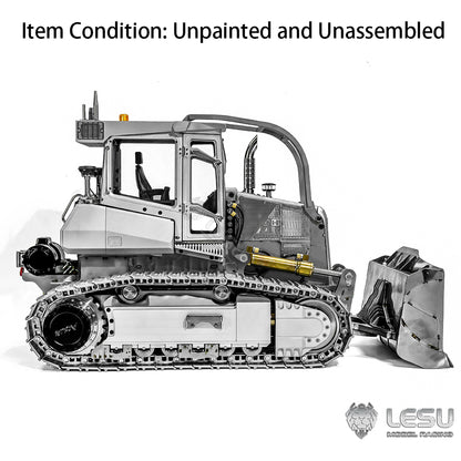 1/14 Hydraulic RC Bulldozer LESU Aoue 850K Metal I6S Remote Control Dozers Model
