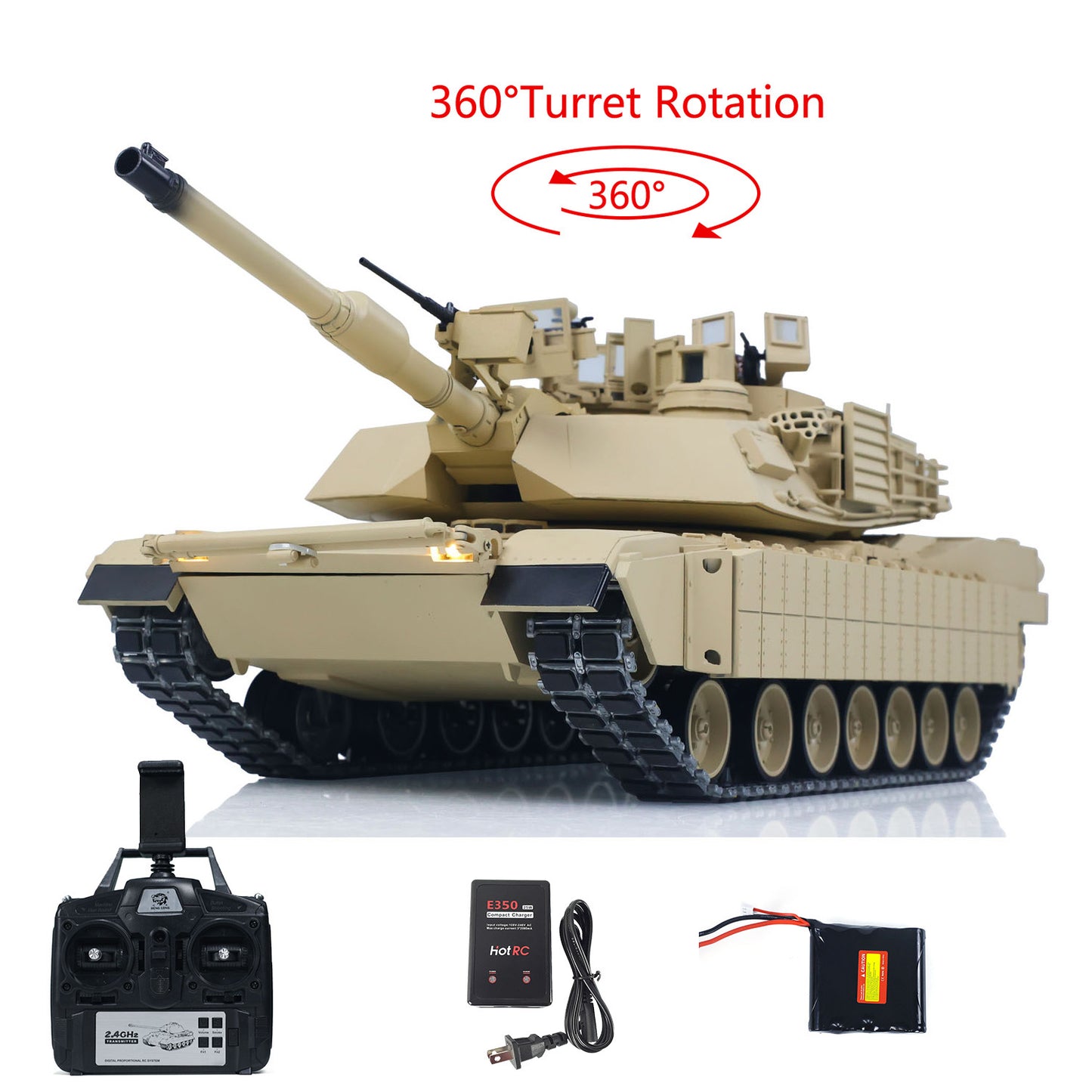 TOUCAN 1/16 Metal RC Tank 3918 Abrams M1A2 TUSK II Dual Flow Gearbox 360 Turret Rotary Infrared Combat Barrel Recoil FPV