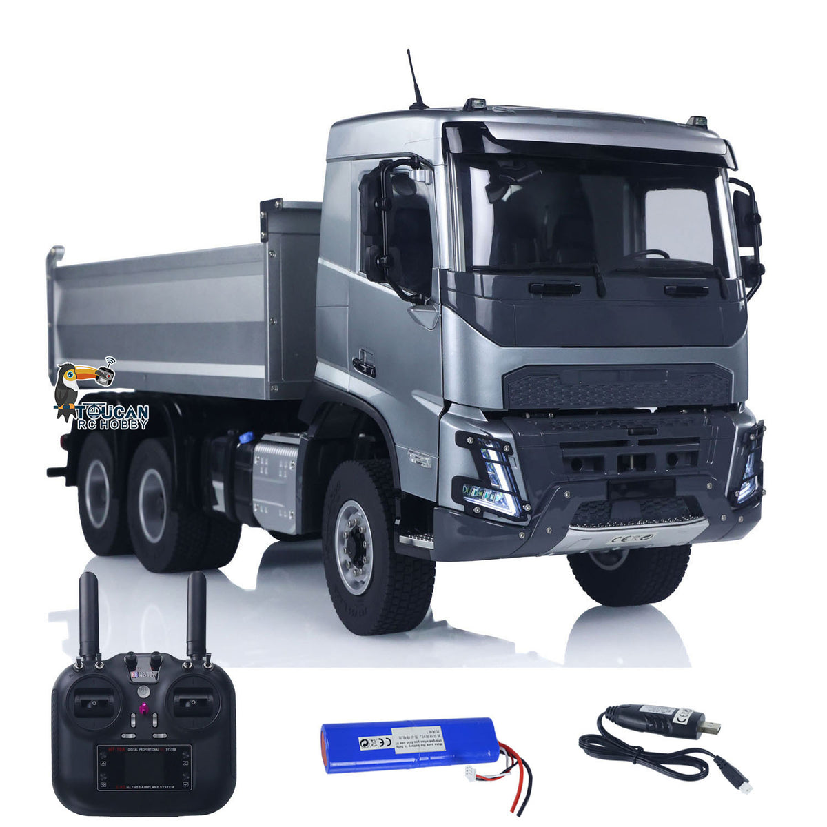 DoubleE E015 001 1/14 RC Dump Truck 6X4 Electric Lifting Remote Control Tipper Metal Drive Shafts Chassis Model Vehicle RTR
