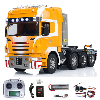 Camion tracteur télécommandé 1/14 8x8 RTR R620 en métal avec boîte de vitesses à 3 vitesses