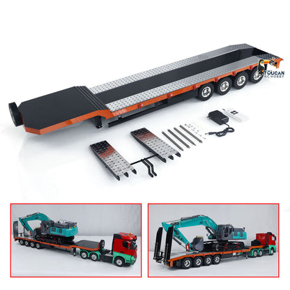 4-axle Metal Semi-Trailer for 1/14 RC Tractor Trucks