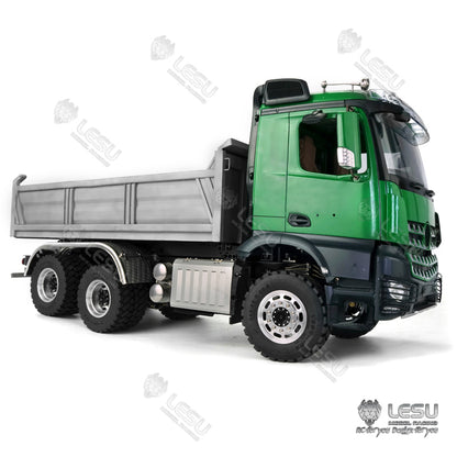 LESU 1/14 3348 6X6 3 essieux RC Camion à benne basculante hydraulique avec cabine KABOLITE K3363