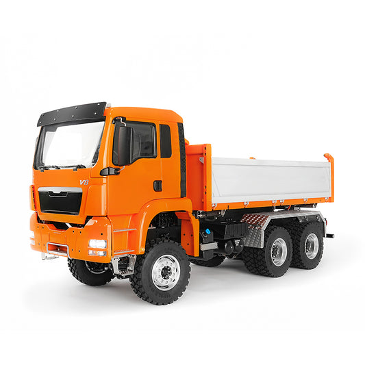 LESU TGS 1/14 RC Hydraulic Dump Truck 6x6 Metal Remote Control Dumper Car Model