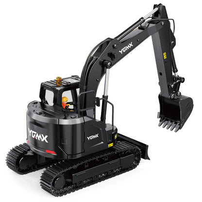 Metal 1/50 Electric Remote Control Excavator Ready To Run Mini RC Engineering Vehicle Model Lights Sounds Desktop Level Gift