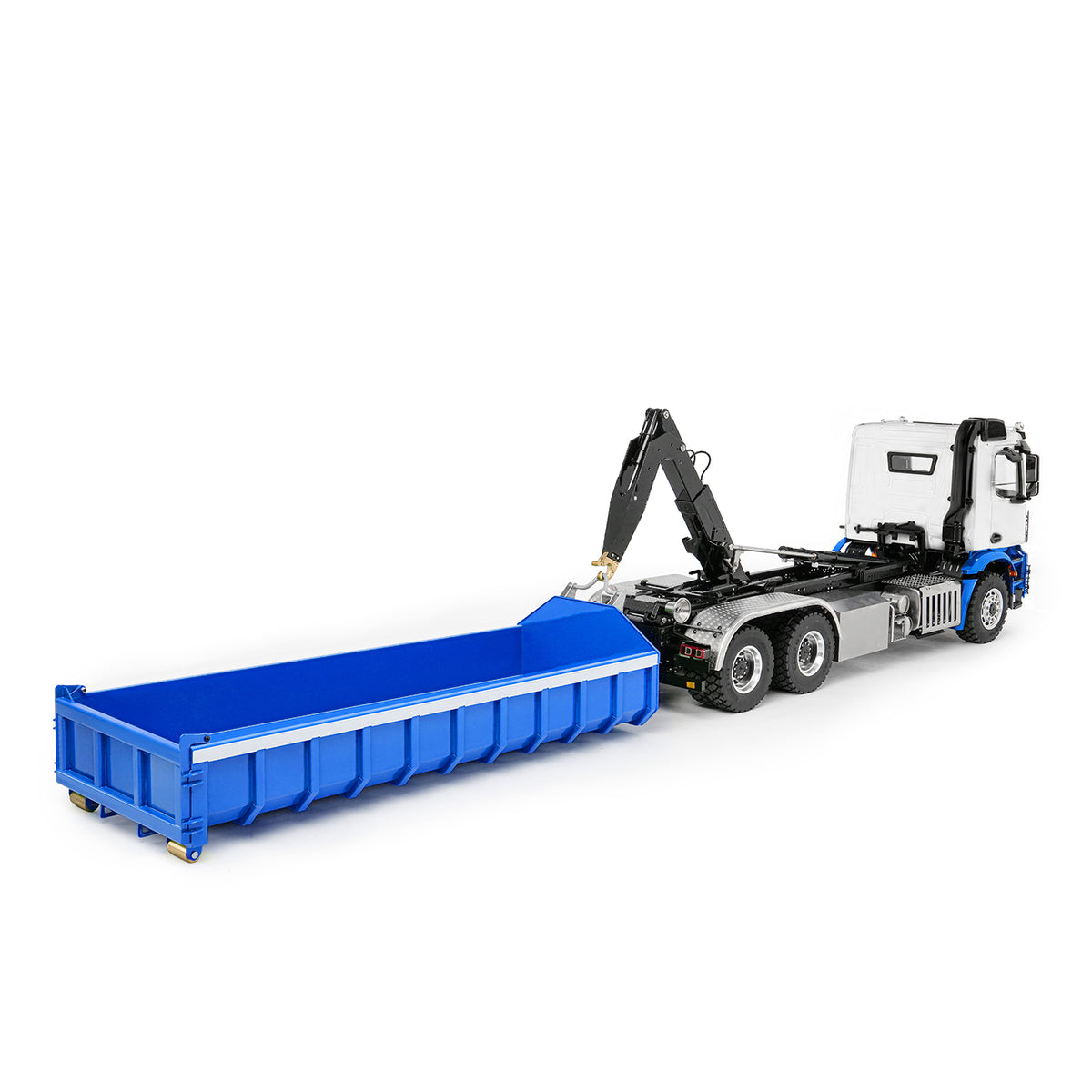 LESU Z0100/Z0092 1/14 6x6 Radio Control Metal Hydraulic Dump Truck Roll-Off RC Tipper Differential Lock Light Sound Construction Model