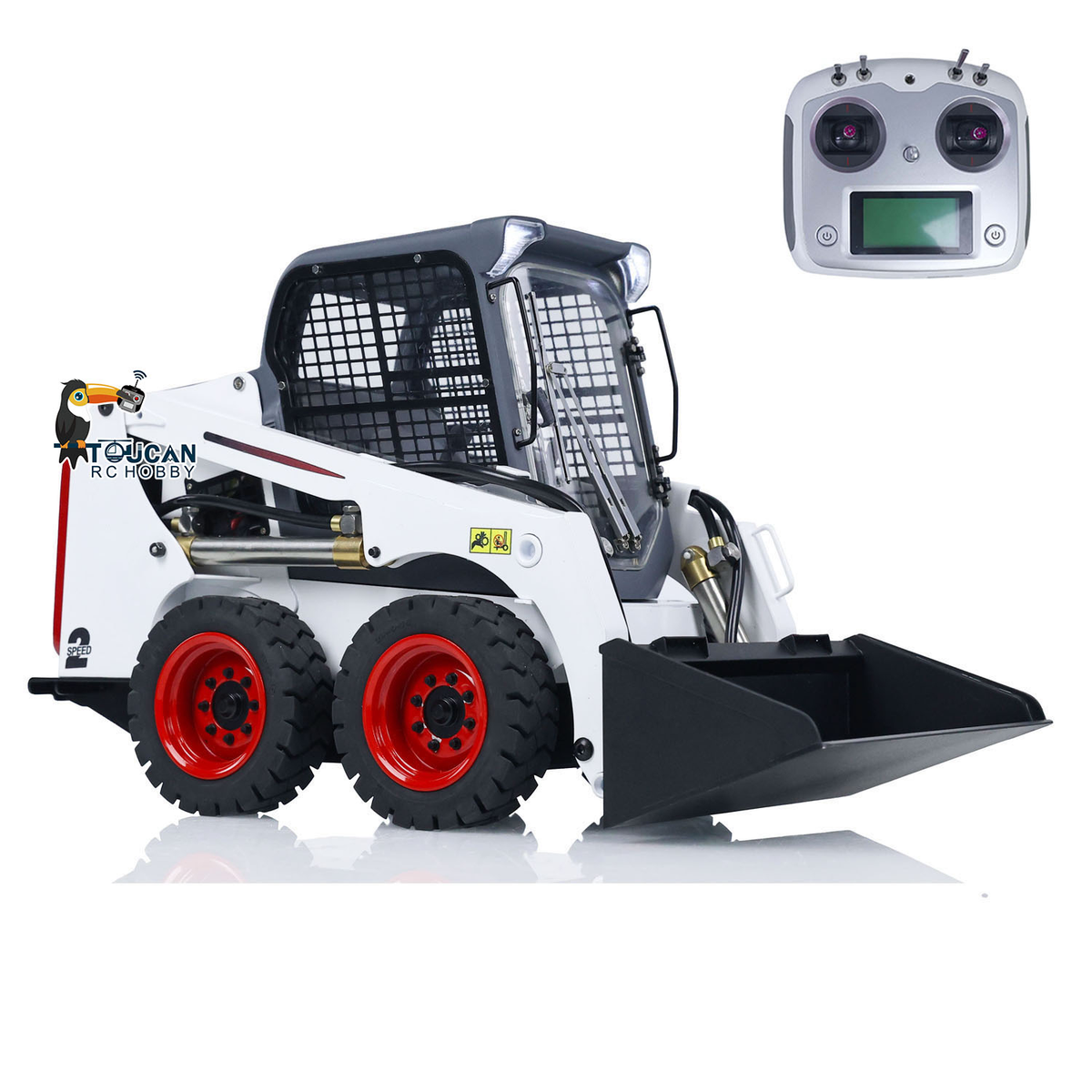 Chargeur hydraulique RC à direction à glissement SM450 en métal 1/14 modèle de voiture à roues télécommandée