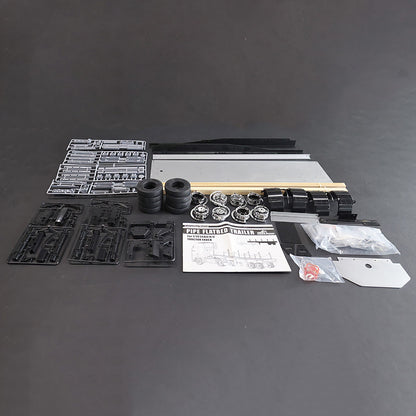 Fast Shipping TOUCAN 1/14 2Axle RC Tractor Flatbed Semi Trailer Truck for DIY TAMIYA Model