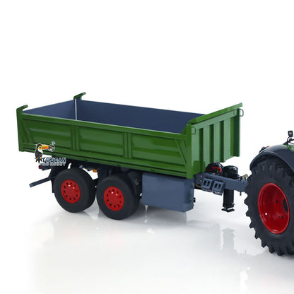 LESU 1/14 2 Axles RC Metal Trailer Remote Control Hydraulic Dump Trailer for Tractor Truck Dumper Radio Controlled Lorry Model