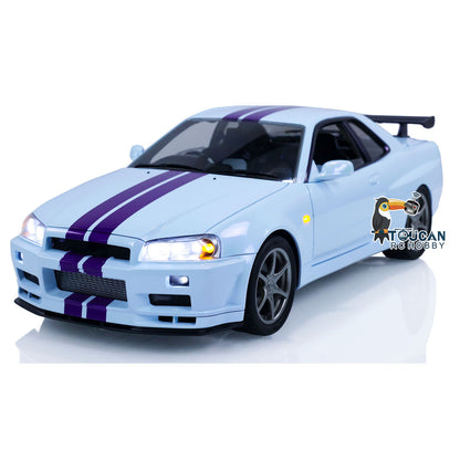 US STOCK Capo 4WD 1/8 RC Racing Car R34 4x4 High Speed Metal RTR Drift Cars Sound Smoking